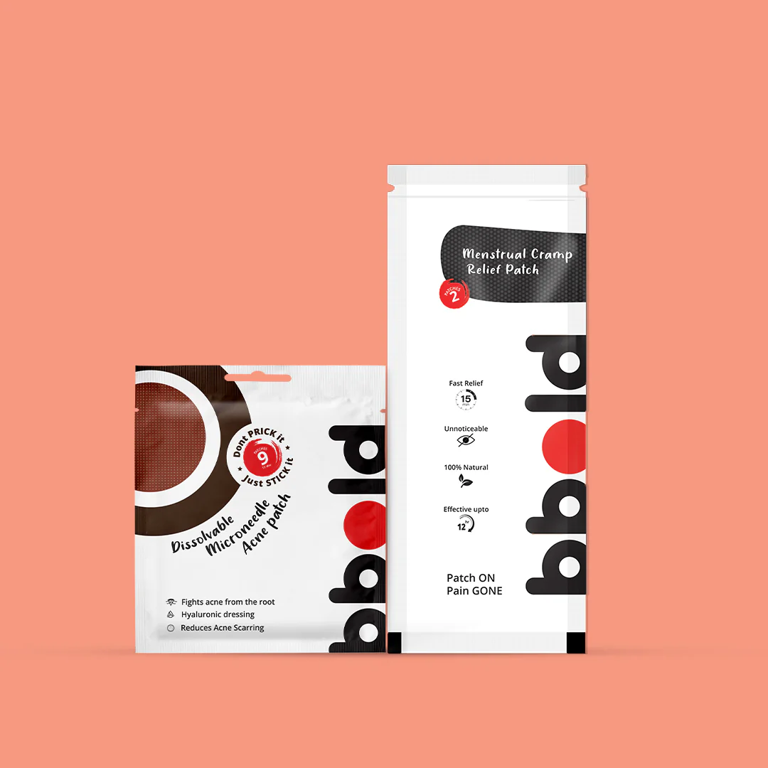 bbold combo - 2 Peice of Cramp Patch and dissolvable microneedle acne patch